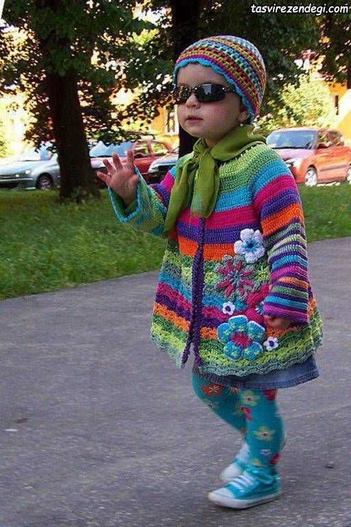 پالتو بافتنی دخترانه