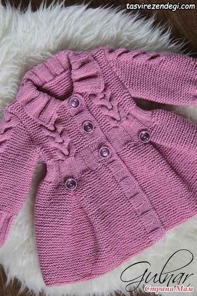 پالتو بافتنی دخترانه