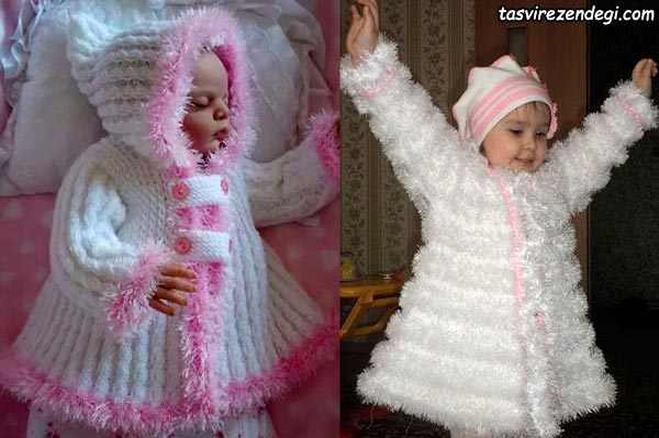 پالتو بافتنی دخترانه فون