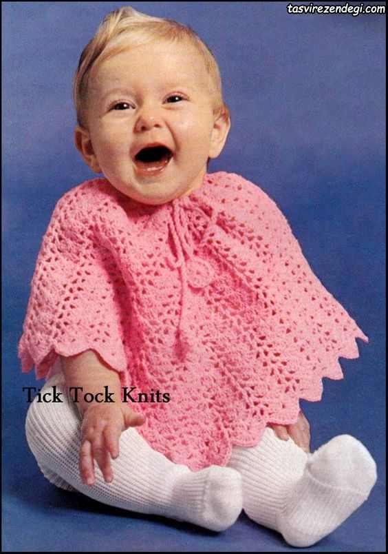 مدل شنل بافتنی بچه گانه قلاب بافی