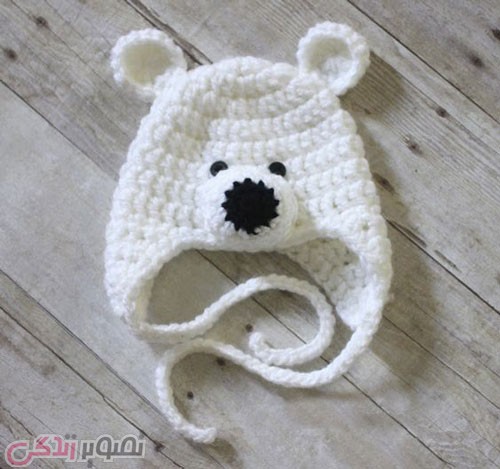 مدل کلاه بافتنی بچگانه قلاب بافی