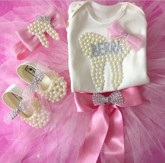 لباس جشن دندانی دخترانه