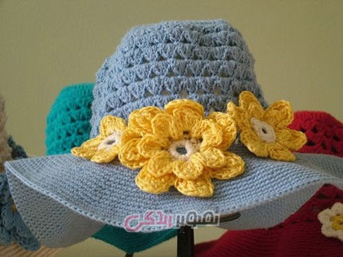 مدل کلاه دخترانه - کلاه دستباف دخترانه - مدل کلاه بافتنی 