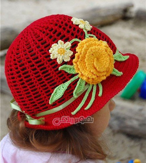 مدل کلاه دخترانه بافتنی - کلاه دخترانه قلاب بافی