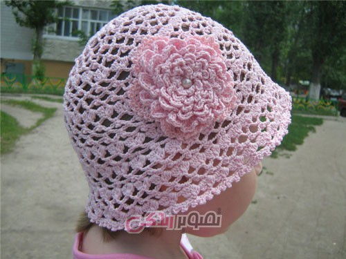 کلاه دخترانه بافتنی - کلاه دستباف دخترانه - مدل کلاه تورباف 