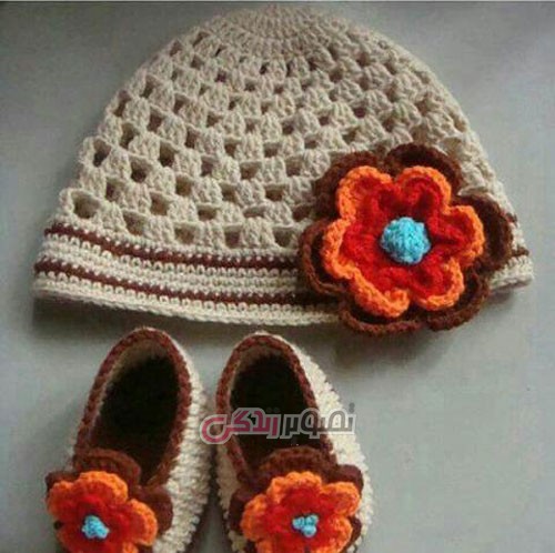 مدل کلاه دختر بچه - تزیین کلاه با گل 