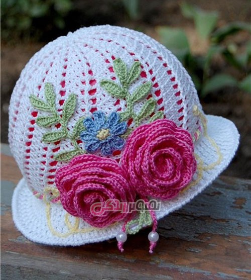 مدل کلاه دخترانه بافتنی - کلاه دخترانه قلاب بافی