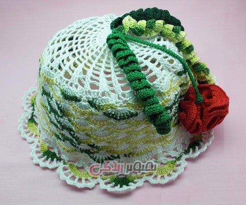 مدل کلاه دخترانه بافتنی - کلاه دخترانه قلاب بافی