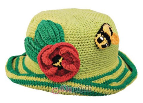 مدل کلاه دخترانه - کلاه قلاب بافی - مدل کلاه بافتنی 