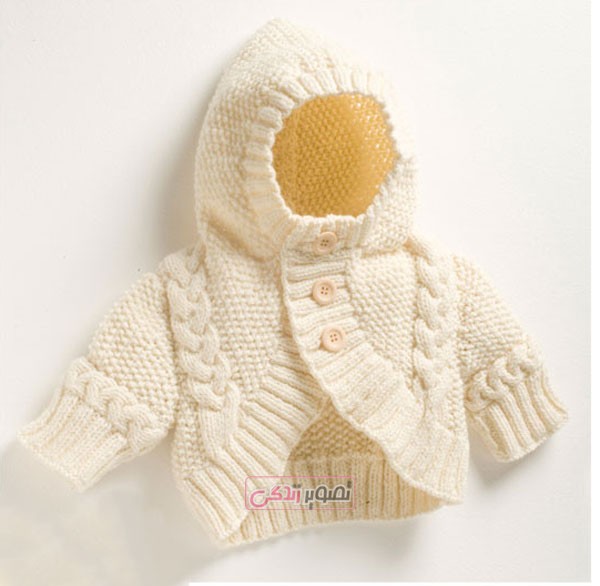 handmade knitted sweater children 18 - مدل ژاکت بافتنی دخترانه امسال + پالتو، کلاه ، دستکش و هدبند