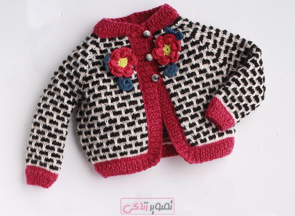 handmade knitted sweater children 21 - مدل ژاکت بافتنی دخترانه امسال + پالتو، کلاه ، دستکش و هدبند