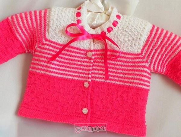 handmade knitted sweater children 29 - مدل ژاکت بافتنی دخترانه امسال + پالتو، کلاه ، دستکش و هدبند