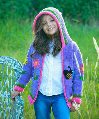 model Knitted Girls 4 - مدل ژاکت بافتنی دخترانه امسال + پالتو، کلاه ، دستکش و هدبند