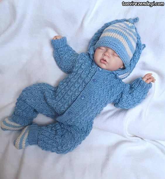 مدل سرهمی بافتنی میل بافی