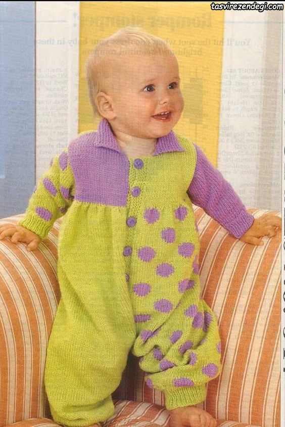 مدل سرهمی بافتنی میل بافی دو رنگ