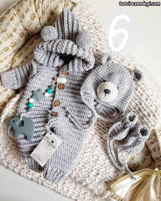 مدل ست کلاه پاپوش سرهمی بافتنی قلاب بافی 