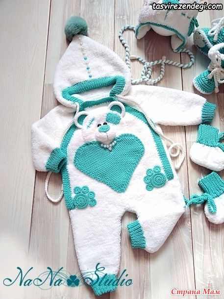 مدل ست کلاه سرهمی بافتنی میل بافی 