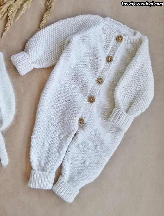 مدل سرهمی بافتنی میل بافی سفید