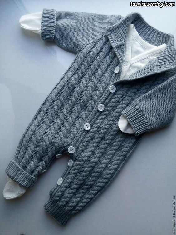 مدل سرهمی بافتنی میل بافی طوسی آستردار