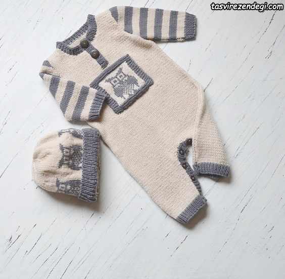 مدل سرهمی بافتنی میل بافی پسرانه 