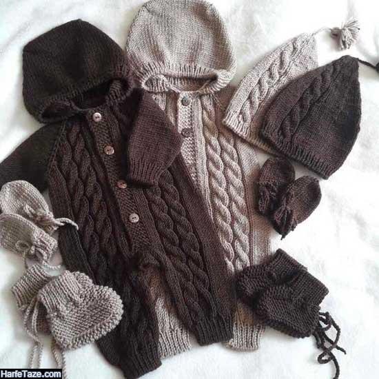 تصاویر سرهمی بافتنی نوزاد