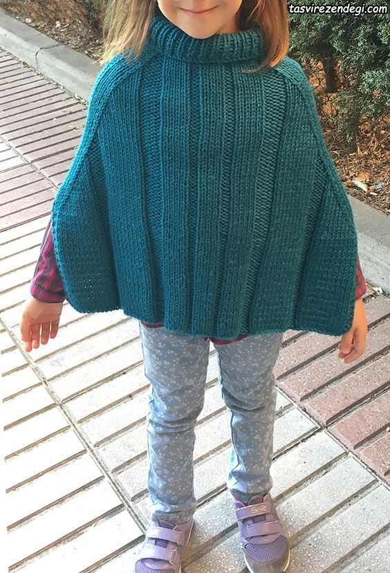 مدل شنل بافتنی دخترانه