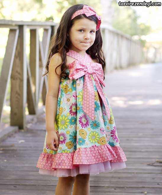 مدل لباس نخی بچگانه , پیراهن تابستانی دخترانه