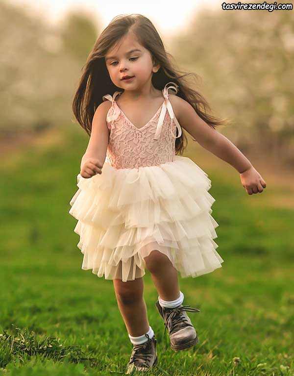 مدل لباس چند دامنه , پیراهن مجلسی بچگانه