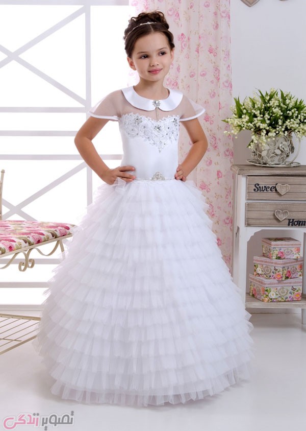 مدل لباس عروس بچه گانه , لباس مجلسی بچه گانه