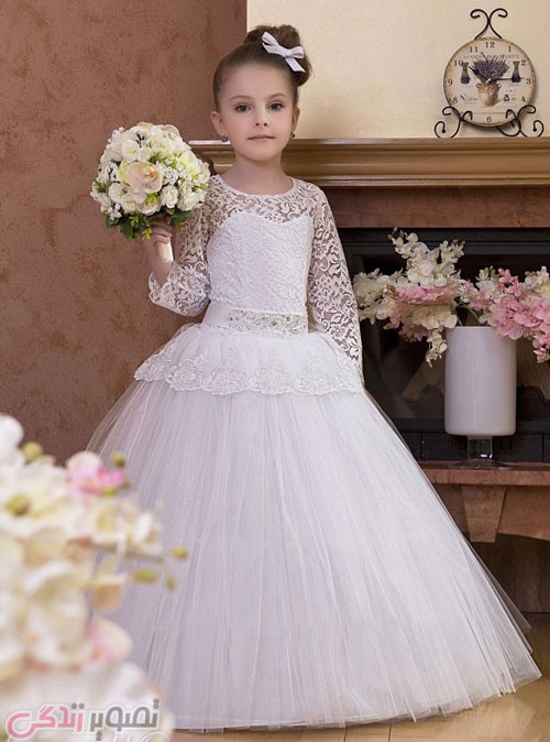 مدل لباس عروس بچه گانه , لباس مجلسی دخترانه 