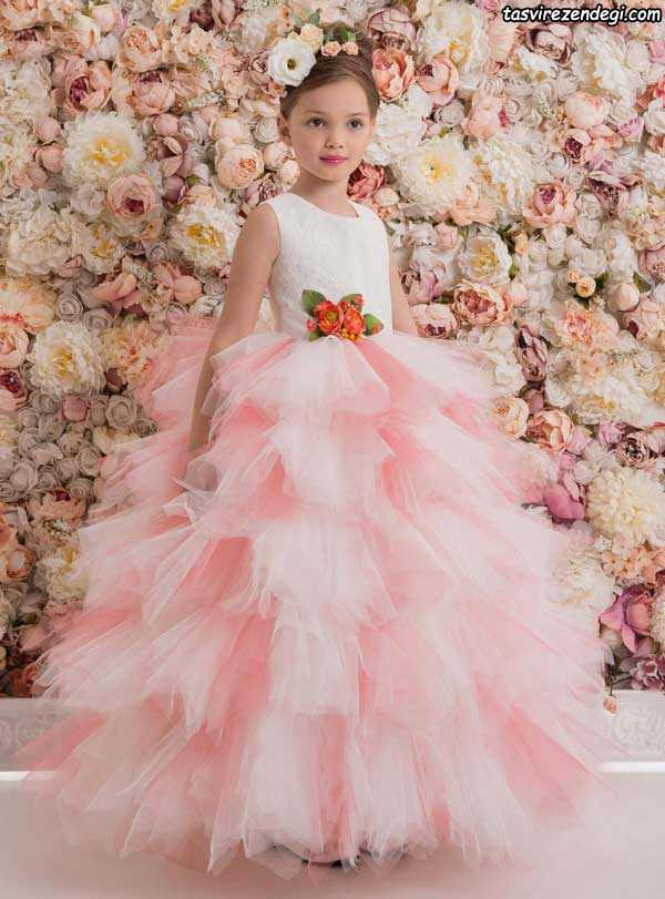 پیراهن مجلسی چند دامنه تور 