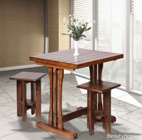 میز چوبی صبحانه خوری 