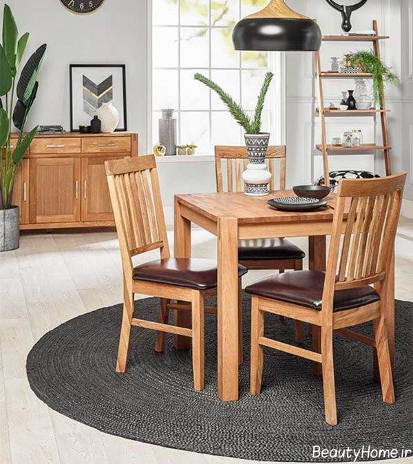 میز صبحانه خوری چوبی 