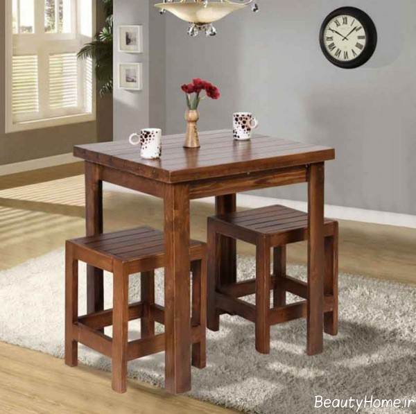 میز صبحانه خوری چوبی 