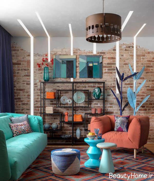 اتاق نشیمن آبی