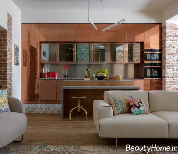 اتاق نشیمن با رنگ شاد