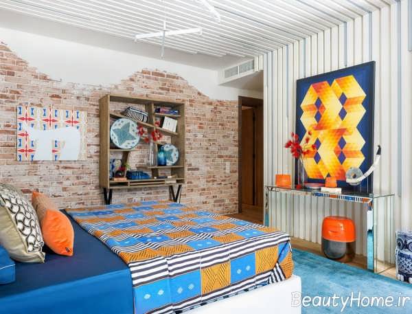 اتاق خواب با تم آبی