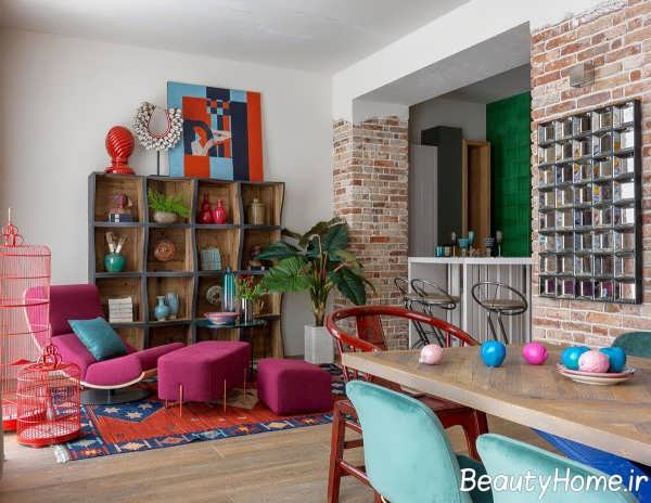 دکوراسیون رنگی سرخابی