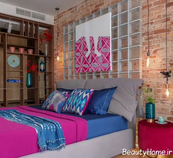 اتاق خواب لاکچری رنگی