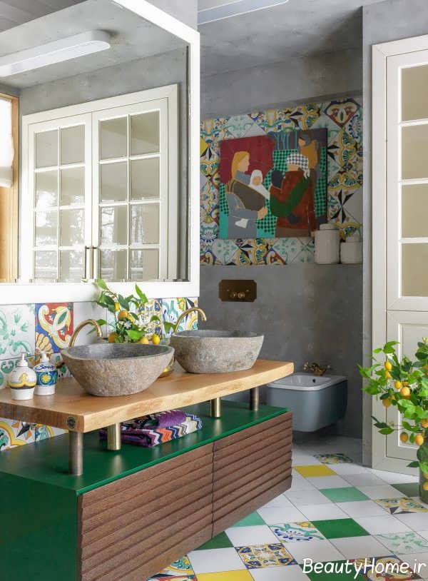 دکوراسیون مدرن با ترکیب رنگ های شاد