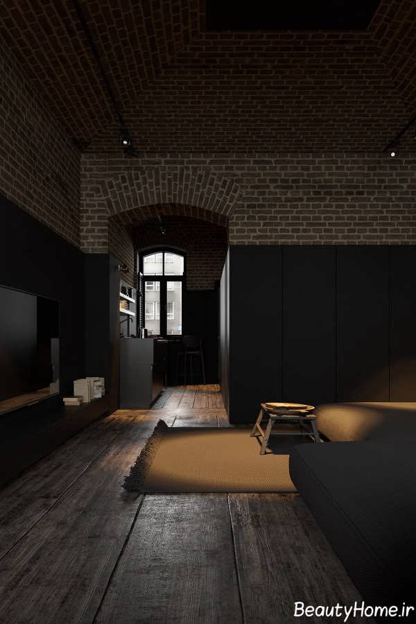 طراحی فوق العاده منزل با تم تیره