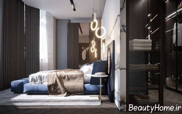دکوراسیون اتاق خواب با تم تیره