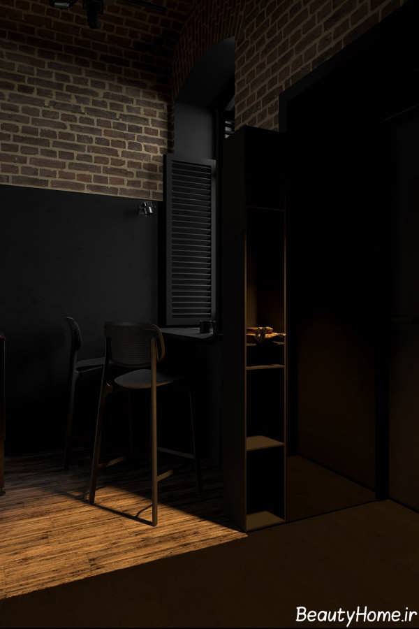 دکوراسیون عالی منزل با تم تیره
