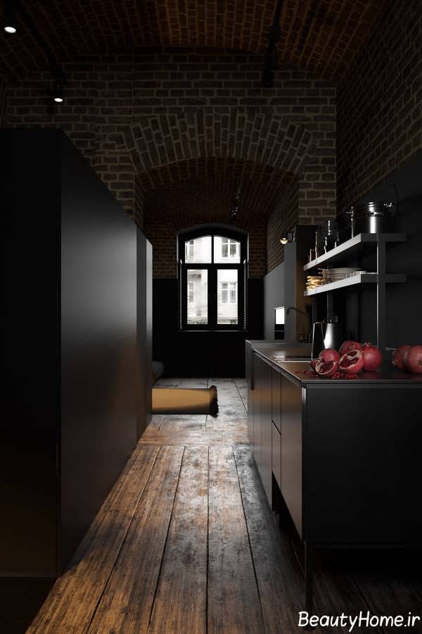 دکوراسیون لاکچری منزل با تم تیره