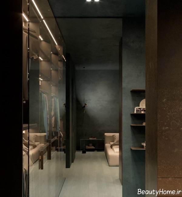 دکوراسیون خانه ای با تم تیره 