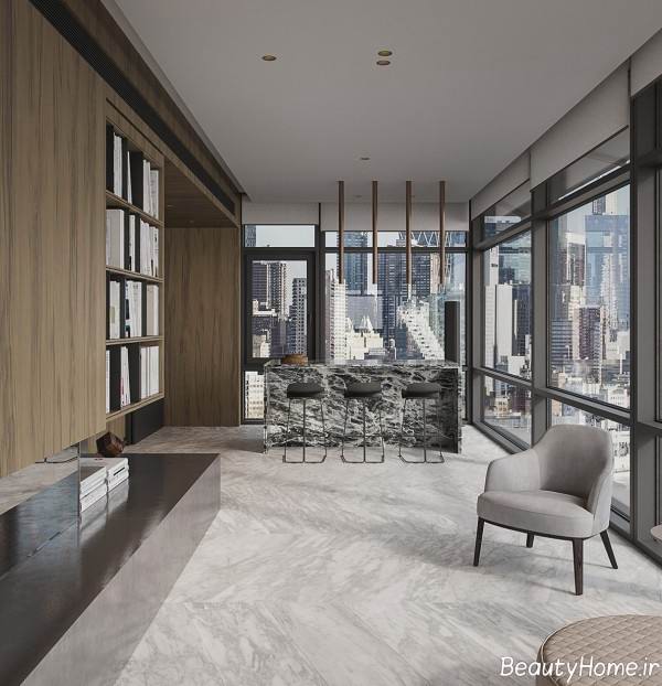 دکوراسیون کتابخانه در منزل 