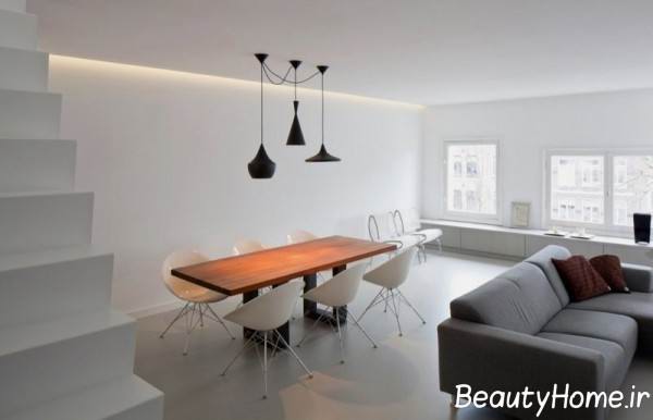 دکوراسیون سالن غذای خوری خانه دوبلکس 