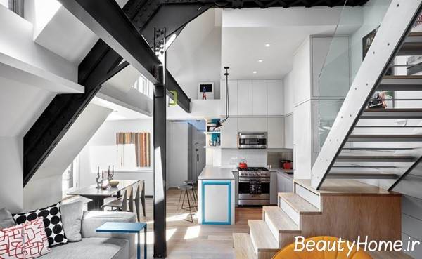 دکوراسیون آشپزخانه خانه دوبلکس 