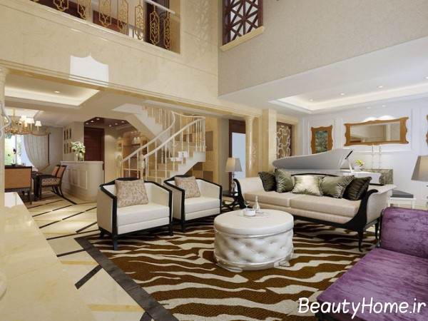 دکوراسیون زیبا و شیک خانه دوبلکس 