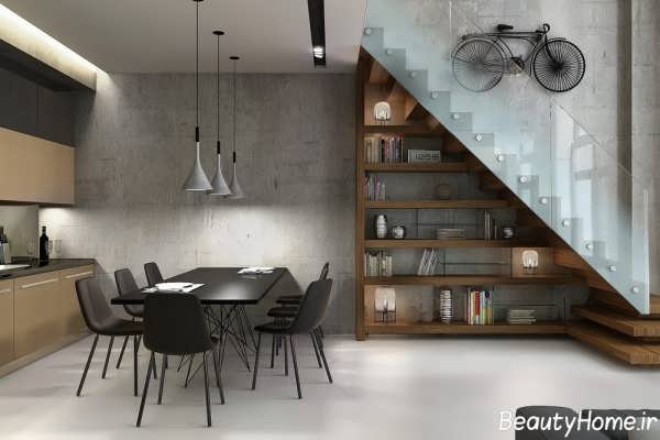 طراحی داخلی آشپزخانه برای خانه دوبلکس 